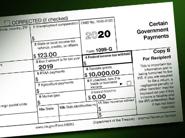 Vt. Tax Dept. issuing 1099-Gs for Economic Recovery Grants and 